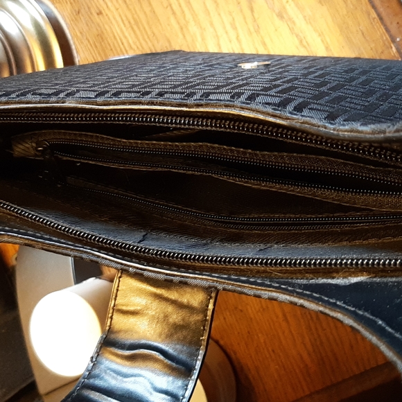 #8 Image Black Satin/Faux Leather Bag - Picture 12 of 12